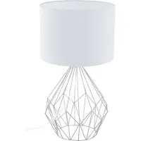 Eglo Pedregal 1, Chrom, Weiß, Stoff, Stahl, Schlafzimmer, Wohnzimmer, IP20, II, ENEC