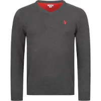 U.S. POLO ASSN. . Herren V-Neck Pullover Classic Fit aus Baumwollmix