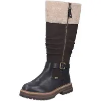 Rieker Stiefel bequem warm gefüttert in schwarz, Gr. 38