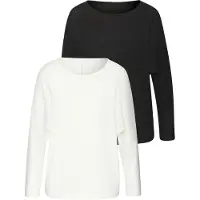 Vivance Langarmshirt in creme, schwarz | Gr.: 32/34