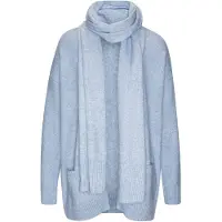 Vivance Strickjacke Set, mit Schal, aus kuscheliger Strickqualität, Cardigan