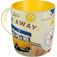 Nostalgic Art Kaffeebecher VW Bulli Lets get away, Keramik, 330ml