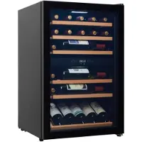 Cavin Freistehender Weinkühlschrank - Polar Collection 51 | 2 Temperaturzonen | zwei Zonen | 4 bis 22°C | Kompressor | Holzregalböden | UV-Glastür