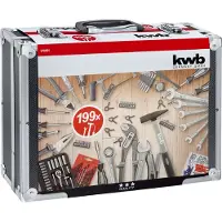 Kwb Werkzeug-Koffer inkl. Werkzeug-Set, 199-teilig, gefüllt, robust und hochwertig