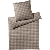 JOOP! Soft-Flanell-Bettwäsche Soft Checks Farbe taupe Größe 155x220+80x80