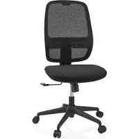 Hjh OFFICE Profi Bürostuhl Minoro B Ergonomischer Schreibtischstuhl ohne Armlehnen Stoff / Netzstoff Schwarz Drehstuhl für Büro, Zuhause