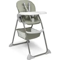 Hauck Sit N Fold, Multifunktions-Hochstuhl, Gepolsterter Sitz, Grau, Salbei, Weiß, Muster, 5-Punkt, 15 kg