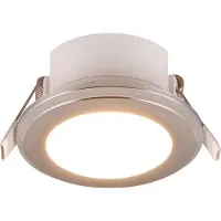 TRIO LED Einbaustrahler flach Ø 8cm RGBW Farbwechsel Fernbedienung dimmbar, Chrom