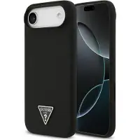 GUESS - Silicone Triangle Logo MagSafe (GUHMP17MSCTRLMK) - iPhone 17 Air - Black