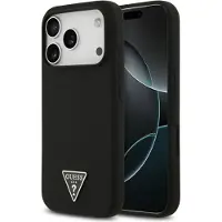 GUESS - Silicone Triangle Logo MagSafe (GUHMP17XSCTRLMK) - iPhone 17 Pro Max - Black