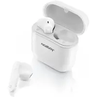 Niceboy HIVE Beans In-Ear-Audiokopfhörer, True Wireless, Bluetooth 5.0, Mikrofon, Sprachassistent, Touch-Steuerung, IPX4, Autonomie bis zu 20 Stunden, Weiß