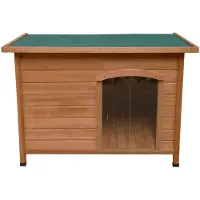 Monster Hundehütte Mittel aus Tannenholz Braun Wetterfest 103x66x70 cm