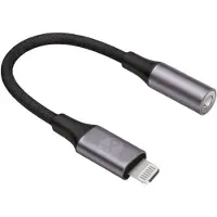 Forever , Lightning‑Audioadapter auf 3.5 mm Klinkenbuchse – schlank & hochwertig, Schwarz