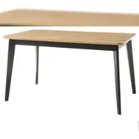 Furn.Design Esstisch Ronson in Eiche und schwarz Küchentisch ausziehbar 140 - 180 cm