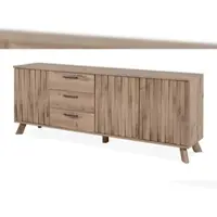 Furn.Design Sideboard Eiche 175 cm 3D Relief 3-türig mit Push-to-Open Douro