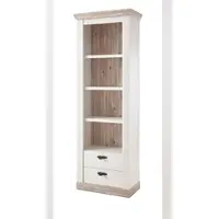 Furn.Design Regalschrank Pinie weiß, Oslo Pinie Landhaus, Vitrine, 71 x 201 cm | Gr.: onesize