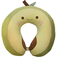 Petex Nackenkissen Avocado, 44490094, aus Memory-Schaum, grün, verschließbar mit einem Knopf, U-Form