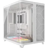 Corsair AIR 5400 LX-R RGB iCUE LINK, Midi Tower, PC, Weiß, ATX, EATX, micro ATX, Mini-ITX, Stahl, Gehärtetes Glas, Gaming