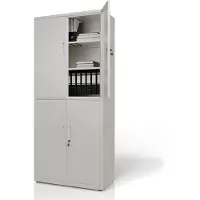 Juskys Aktenschrank aus Metall - Weiß