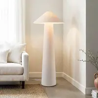 LumenXL Stehleuchte Nura mit Leinenschirm in off-white