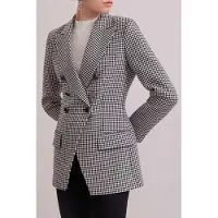 Anne Fontaine Chess Veste Black/white Größe: 40 | Blazer Outlet | Damen | Schwarz