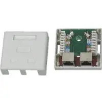 Datacom STP dvojzásuvka nad omítku Cat5e 2 x RJ45