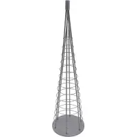 Mendler Deko-Baum MCW-O91, Weihnachtsbaum Schmuckbaum Weihnachtsdeko Christbaum zum Beschmücken, Metall 115cm silberfarben