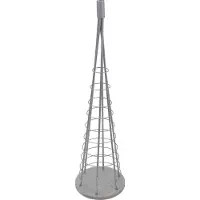 Mendler Deko-Baum MCW-O91, Weihnachtsbaum Schmuckbaum Weihnachtsdeko Christbaum zum Beschmücken, Metall 90cm silberfarben