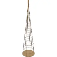 Mendler Deko-Baum MCW-O91, Weihnachtsbaum Schmuckbaum Weihnachtsdeko Christbaum zum Beschmücken, Metall 160cm goldfarben