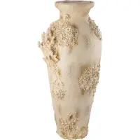Gilde Bodenvase "Bodenvase Amphora Seychelles weiß H. 80,5 cm", beige (weiß), B:38,5cm H:80,5cm T:33cm, Kunstharz, Vasen, Bodenvase