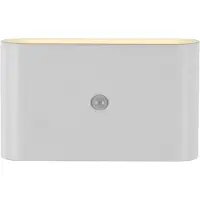 JUST LIGHT LED-Akku-Wandleuchte 19475-16, 3W, 3000K, 300lm, warmweiß, IP44, weiß