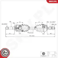 ESEN SKV 40SKV335 Antriebswelle Vorne Rechts passend für PEUGEOT 106 II Schrägheck (1A, 1C) 106 I (1A, 1C) für CITROËN SAXO (S0, S1)