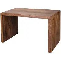 Wohnling Schreibtisch BOHA Massiv-Holz Sheesham Computertisch 160 cm breit Echtholz Design Ablage Büro-Tisch Landhaus-Stil