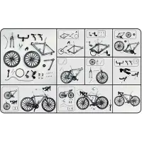 VAN MANEN Rennrad Bausatz Die-cast Spielzeug Fahrrad 19,5cm mehrfarbig