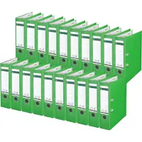 Leitz Ordner 1010, DIN A4, Rückenbreite 80 mm, 20 Stück, hellgrün