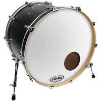 Evans EQ3 Resonanz beschichtetes weißes Bass Drum-Fell 18"