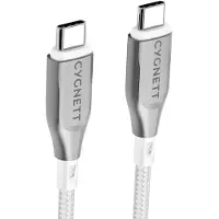 Cygnett CY4675PCTYC, 1 m, USB C, USB C, USB 2.0, Grau, Weiß