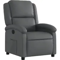 vidaXL Relaxsessel Grau Kunstleder