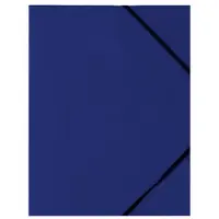 D.Rect Eckspanner 9084, A4, Kunststoff, blau, 3 Einschlagklappen, 6 Stück