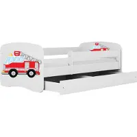 Kocot Kids Kinderbett Babydreams Feuerwehr mit Schublade 180x80 in cm ohne Matratze in weiß