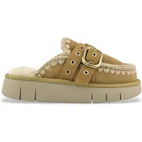 Mou für Damen. MU.FW531030A Braune Lederclogs mit Schnallenverschluss (40), 3 bis 5 cm, Keine, Lässig