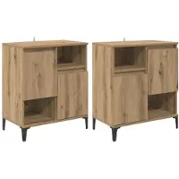 vidaXL Sideboards 2 stk. Artisan-Eiche 60 x 35 x 70 cm Holzwerkstoff