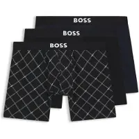 BOSS für Herren. 50549856 Set 3 einfarbige Boxershorts schwarz (S), Heimtextilien, Baumwolle