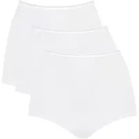 Sloggi Maxislip "24/7 Cotton" 3er Pack, höher geschnittene Passform, elastisch, Spitze, blickdicht, weich