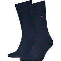 Tommy Hilfiger Socken "TH MEN SOCK 2P DOT" 2 Paar, 2 Paar tlg. mit klassischer Markenprägung