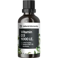 Natural Elements Vitamin D3 1000 I.E. Tropfen - 50 ml_für 12 Monate