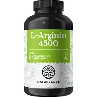 Nature Love L-Arginin - 365 Kapseln Hochdosiert: 4500mg HCL (davon 3.750 mg Arginin)/Tagesdosis 321 g