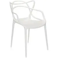 Kartell Stuhl Masters weiß, Designer Philippe Starck, 57x84x47 cm