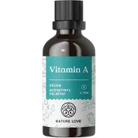 Nature Love Vitamin A Tropfen – 50 ml (1.700 Tropfen) - Retinol aus Retinylpalmitat in MCT-Öl
