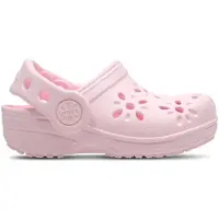 Crocs Sandale Classic Floral Cut Out Clog Kleinkinder Pink Milk-Schuhgröße 25 - 26